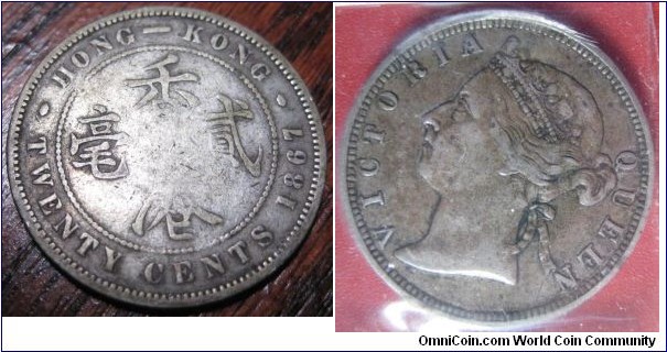 silver 20 cents Victoria
Hong Kong