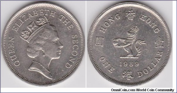 1 Dollar Hong-Kong 1989