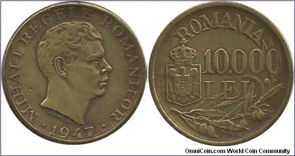 Romania 10000 Lei 1947