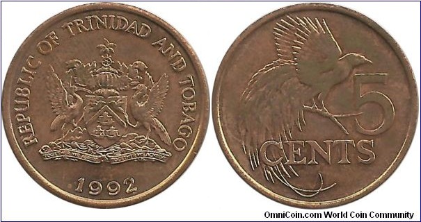 Trinidad&Tobago 5 Cents 1992