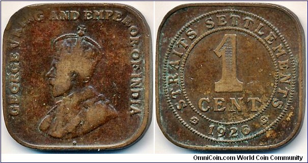1926/0 over-date cent. Low top part very close to lower circular part.