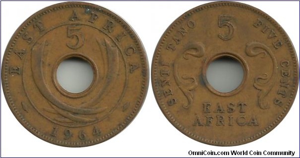 EastAfrica 5 Cents 1964
