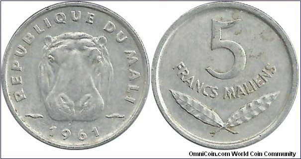 Mali 5 Francs 1961