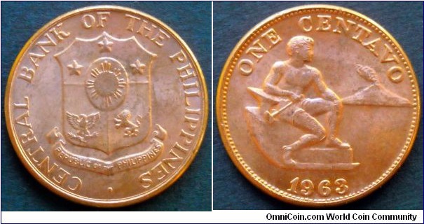 Philippines 1 centavo.
1963