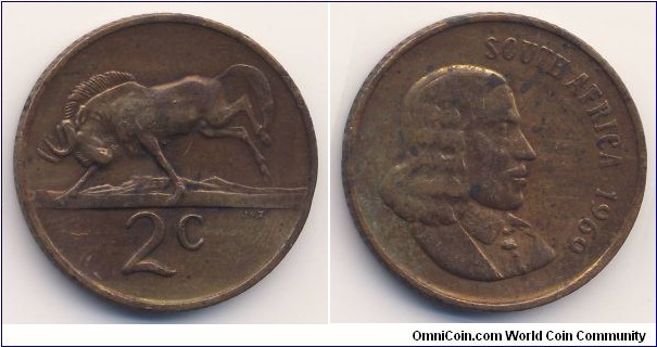 2 Cents (Republic of South Africa // Bronze 4g)