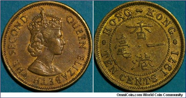10 cents, Nickel-brass, 22.5 mm