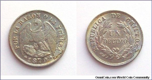 Chile 1879 1 Decimo