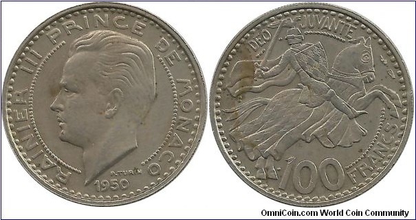 Monaco 100 Francs 1950