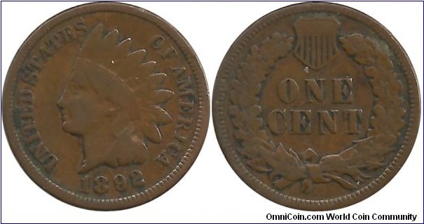 USA 1 Cent 1892