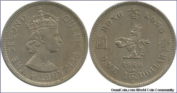 HongKong 1 Dollar 1960