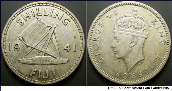 Fiji 1941 1 shilling. 
