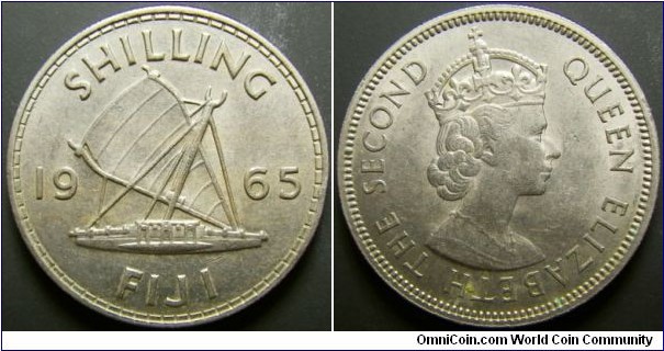 Fiji 1965 1 shilling. 
