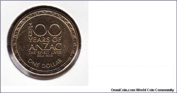100 Years of ANZAC commemorative dollar