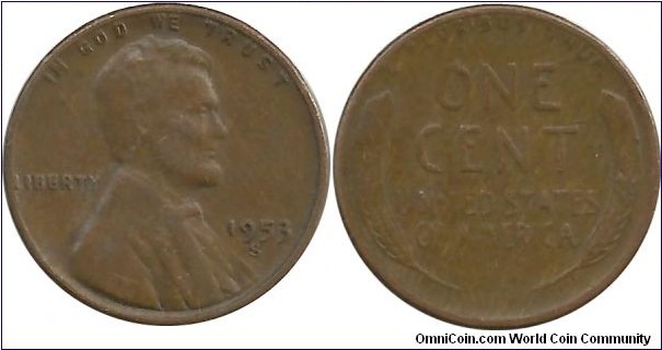 USA 1 Cent 1953S