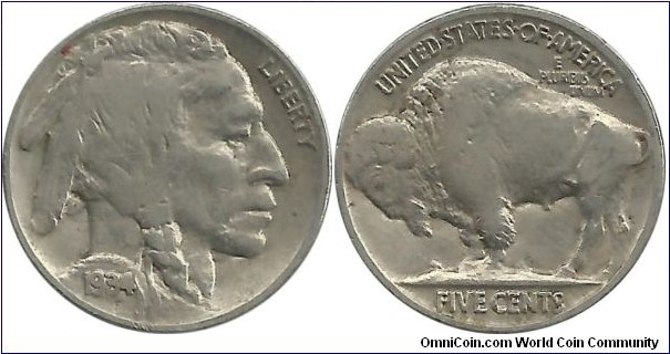 USA 5 Cents 1934