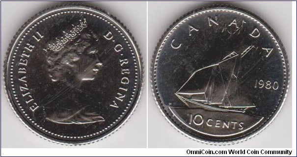 Canada 10 Cents 1980