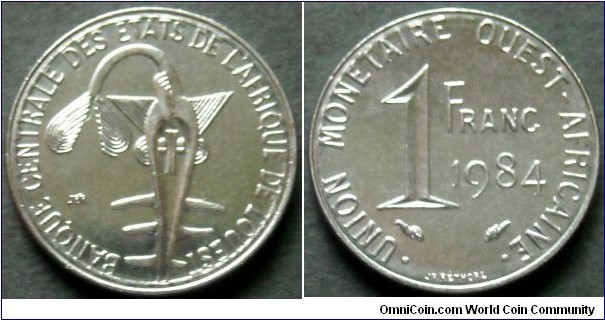 West African States 
1 franc.
1984