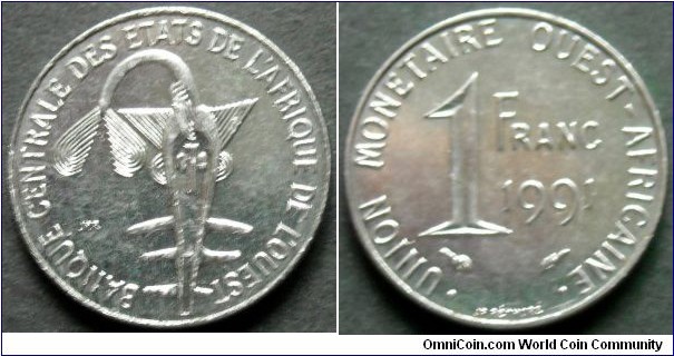 West African States 
1 franc.
1991