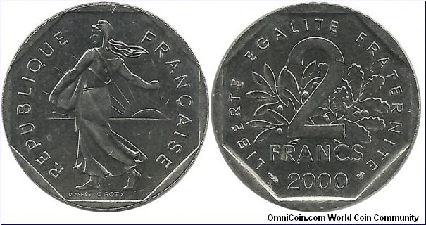 France 2 Francs 2000