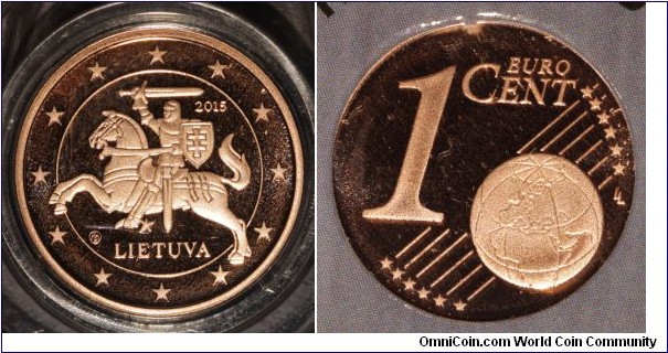 2015 proof 1 Euro cent