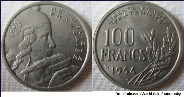 1954 100 franc, EF