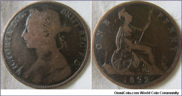 1892 penny, fair