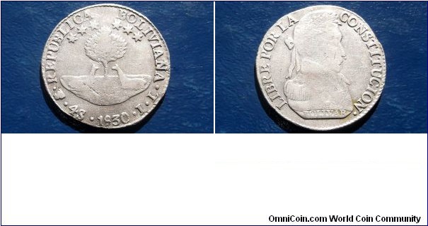 Silver 1830PTS JL Bolivia 4 Soles Uniformed Bust Nice Grade Circ Coin # 719 
Go Here:

http://stores.ebay.com/Mt-Hood-Coins