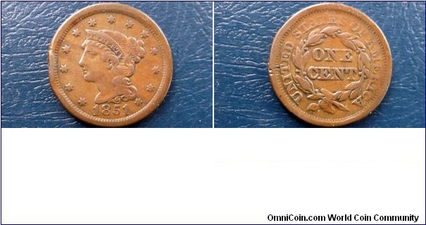 1851-P Braided Hair Large Cent Nice Attractive Circulated Coin  
Go Here:

http://stores.ebay.com/Mt-Hood-Coins