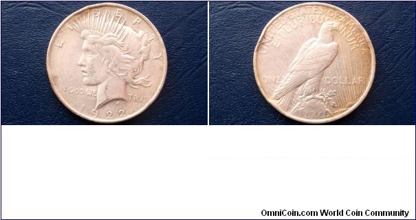 Sold !! .900 Silver 1922P Peace Dollar Eagle Nice Garde Toned Classic Start at Melt Go Here:

http://stores.ebay.com/Mt-Hood-Coins