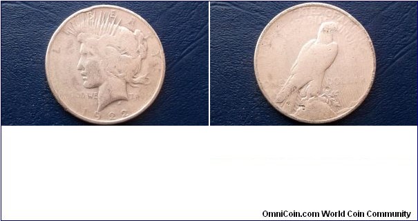 Sold !! .900 Silver 1922-D Peace Dollar Eagle Toned Circ Classic Go Here:

http://stores.ebay.com/Mt-Hood-Coins