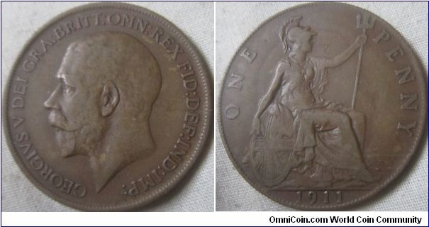 1911 penny VF