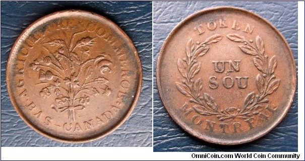 Scarce 1835-1838 Montreal Canada Un Sou 1/2 Penny Token Trade & Agri Nice Go Here:

http://stores.ebay.com/Mt-Hood-Coins