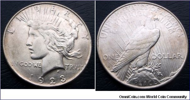 Silver 1923-D Peace Dollar Eagle Nice Grade Denver Mint Classic Crown 
Go Here:

http://stores.ebay.com/Mt-Hood-Coins