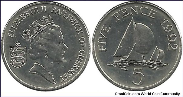 Guernsey 5 Pence 1992
