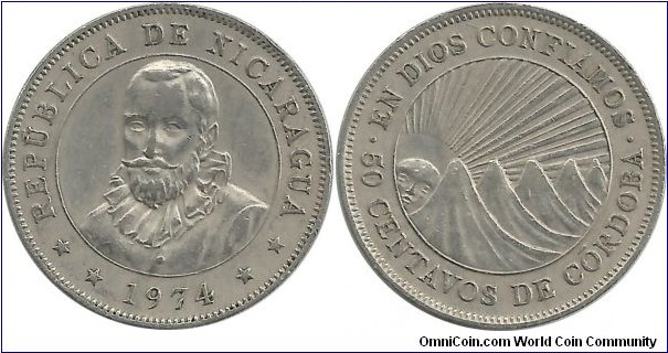 Nicaragua 50 Centavos 1974