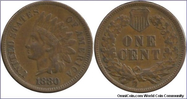 USA One Cent 1880
