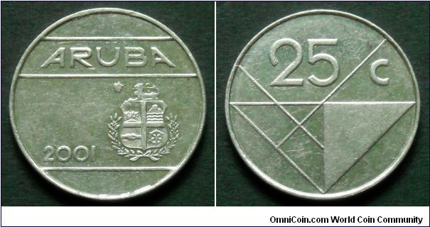Aruba 25 cents.
2001