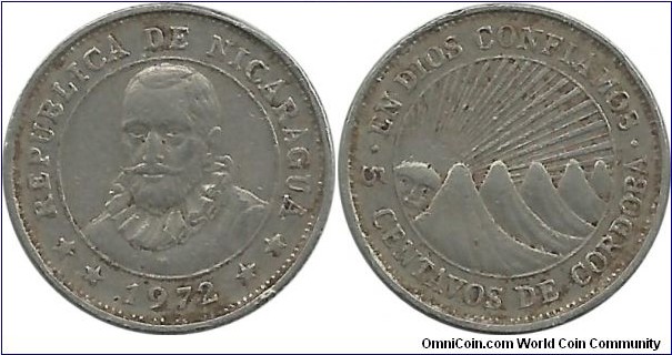 Nicaragua 5 Centavos 1972