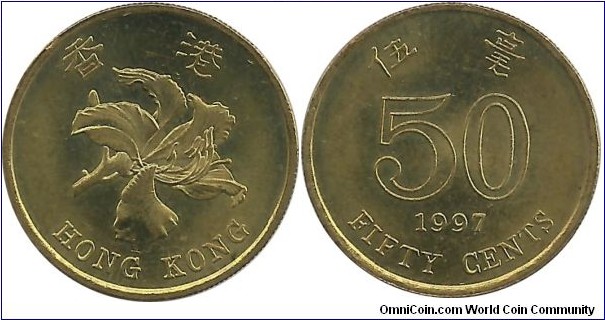 HongKong 50 Cents 1997