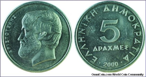 Greece5Drachmes-km131-2000