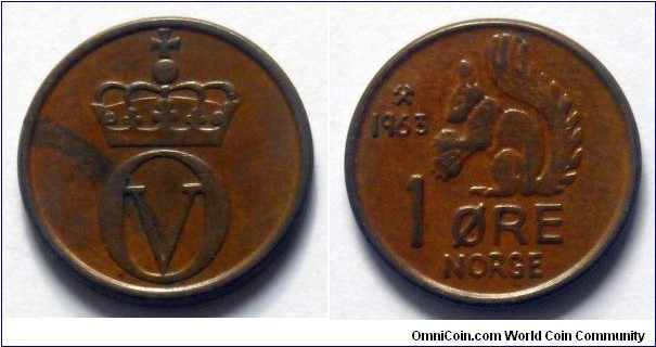 Norway 1 ore.
1963