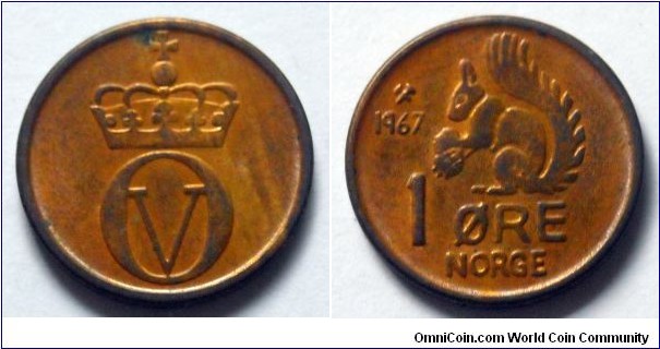 Norway 1 ore.
1967