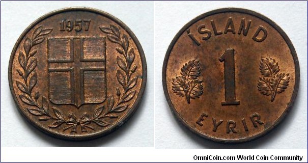 Iceland 1 eyrir.
1957