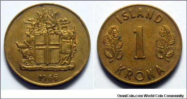 Iceland 1 króna.
1966