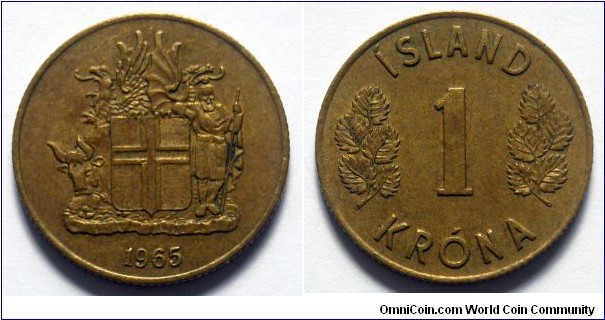 Iceland 1 króna.
1965