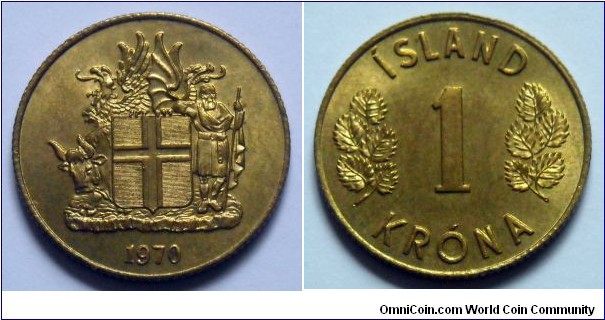 Iceland 1 króna.
1970