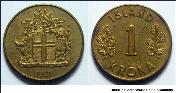Iceland 1 króna.
1971