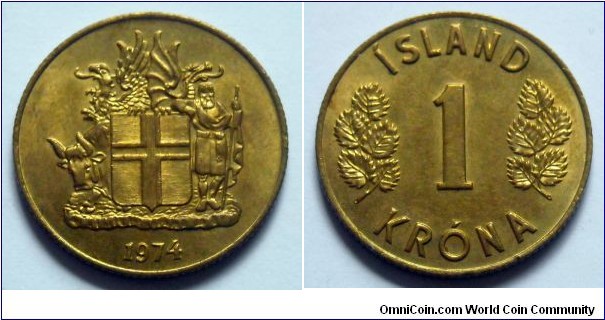 Iceland 1 króna.
1974