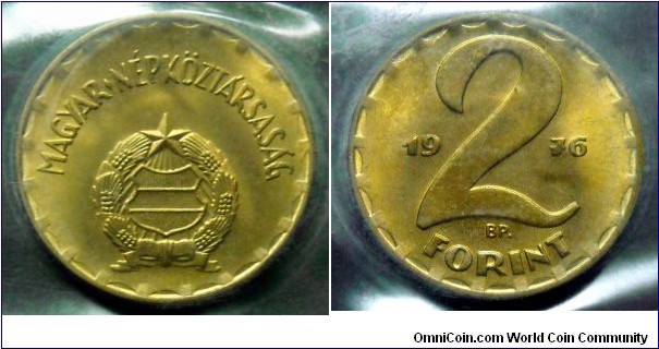 Hungary 2 forint from 1976 annual coin set. 