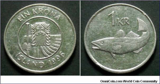 Iceland 1 króna.
1996
